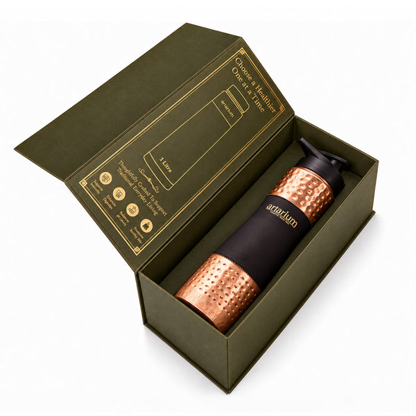 Copper Sipper Bottle with premium packaging