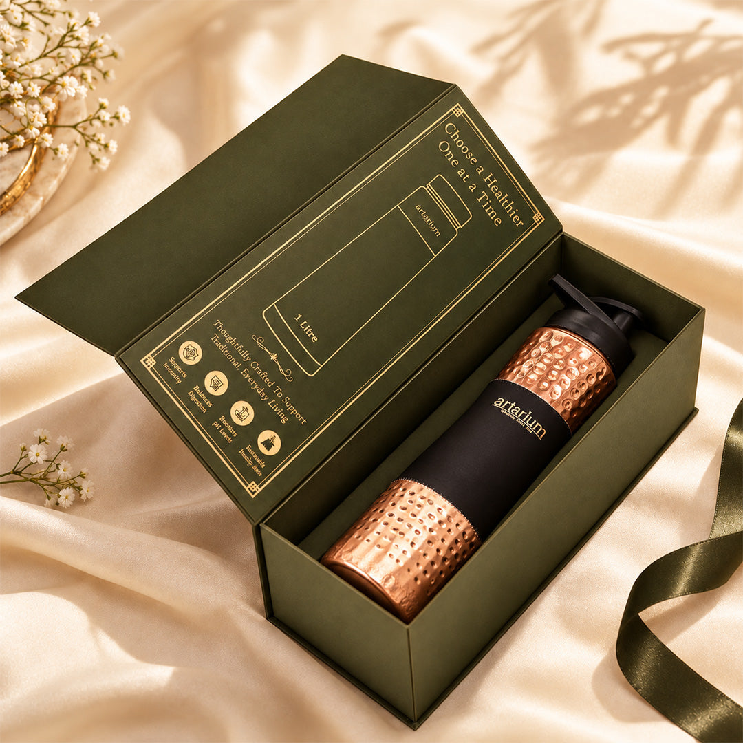Copper Sipper Bottle with premium packaging
