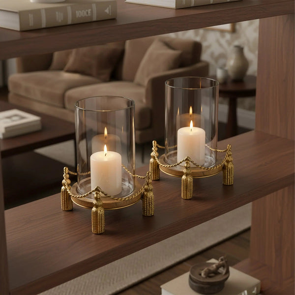 Flamekissed - Antique Hurricane Candle Holder