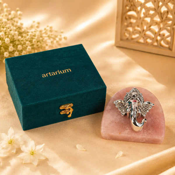 Vakratunda: Ganesha Silver-Plated Idol 