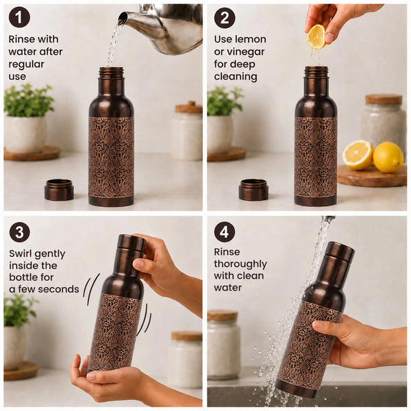 Classic Etch Copper Bottle 