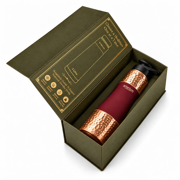 Copper Sipper Bottle with premium packaging