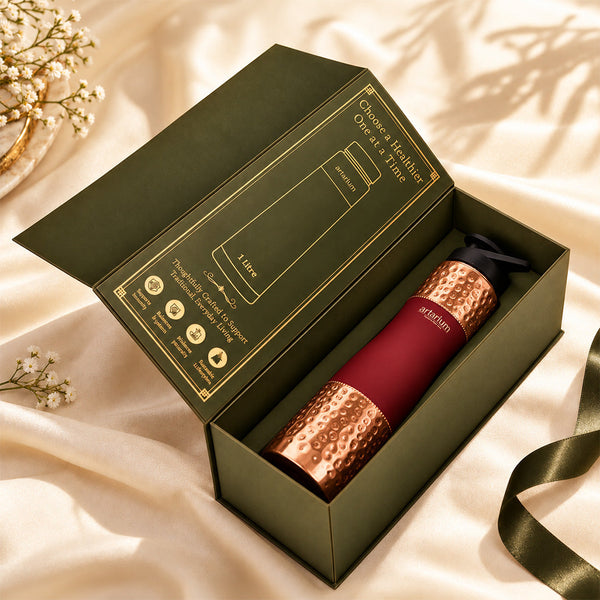 Copper Sipper Bottle with premium packaging