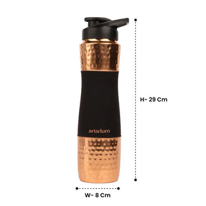Hammered Copper Sipper Bottle Complete Kit 