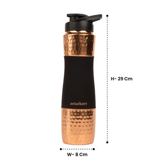 Hammered Copper Sipper Bottle Complete Kit 