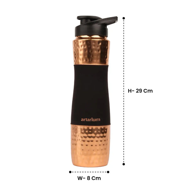 Hammered Copper Sipper Bottle Complete Kit 