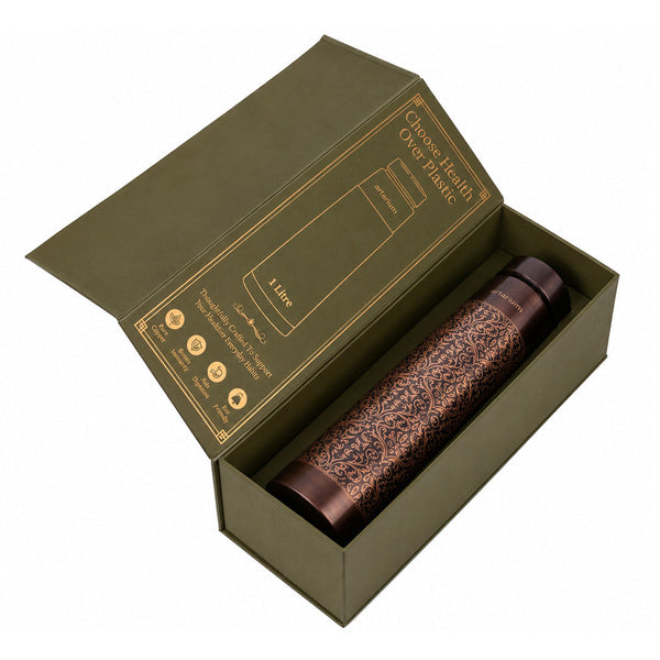 Antique Etching Copper Bottle with premium packaging
