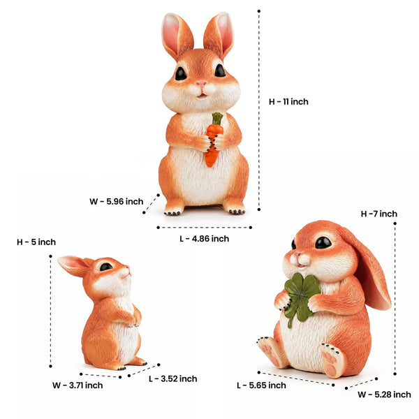 Cute Bunny Family Showpiece