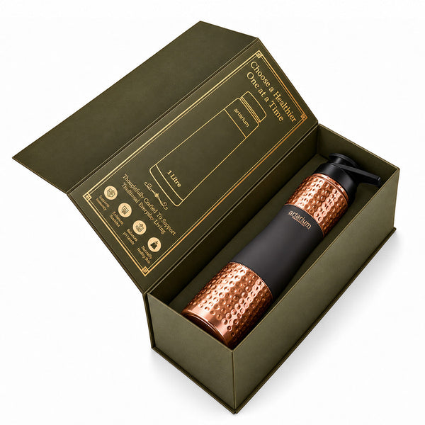 Copper Sipper Bottle with premium packaging