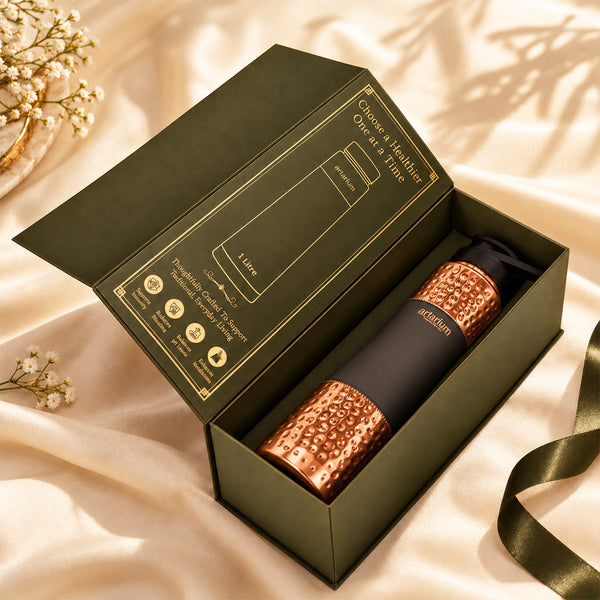 Copper Sipper Bottle with premium packaging