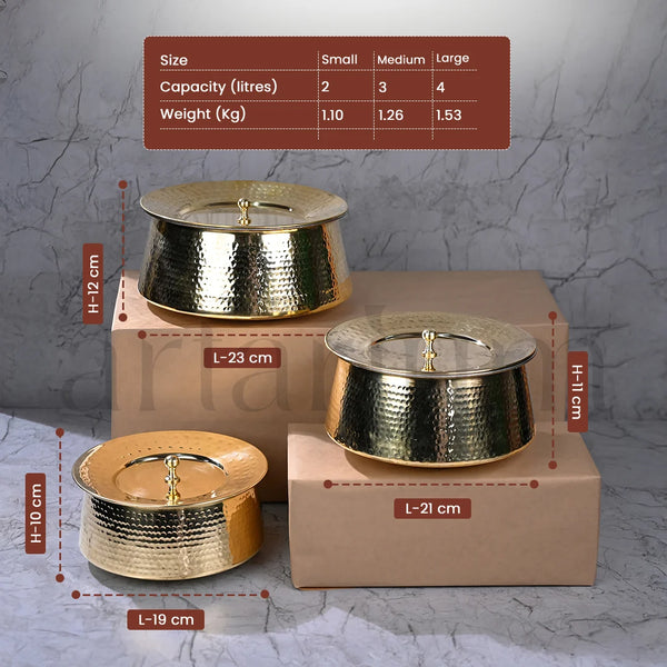 Hammered Brass Biryani Handi