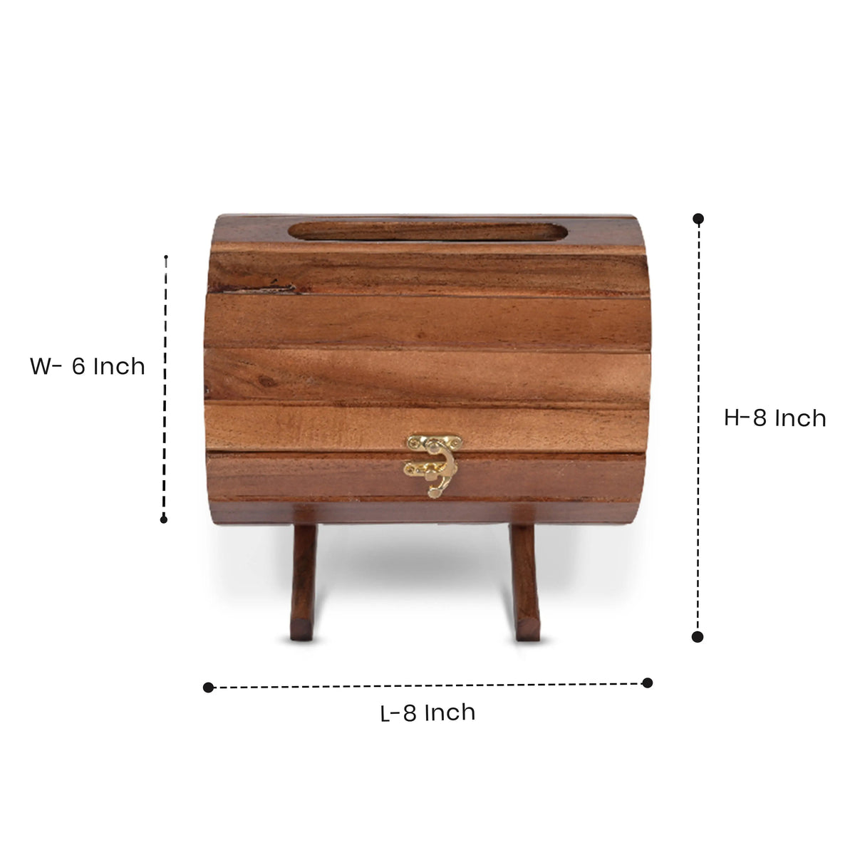 Wooden Wine Barrel Tissue Box