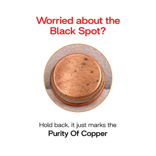 Hammered Copper Bottle with Copper Cap and Straw Set 