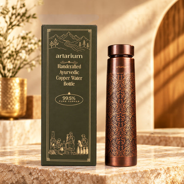 Antique Etching Copper Bottle with premium packaging