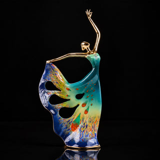 Handcrafted Brass Dancing Girl Sculpture 
