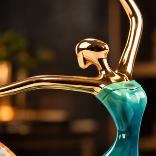 Handcrafted Brass Dancing Girl Sculpture 