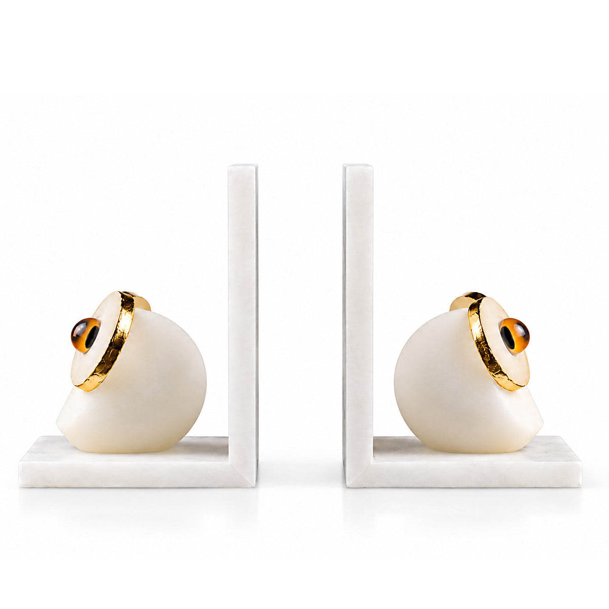Imperial Alabaster Owl Crystal Bookend 