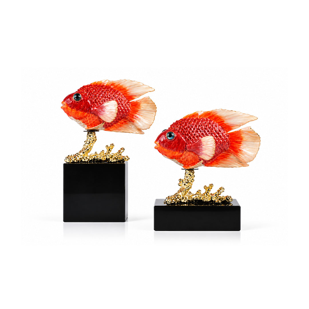 Saffron Crystal & Alloy Goldfish 