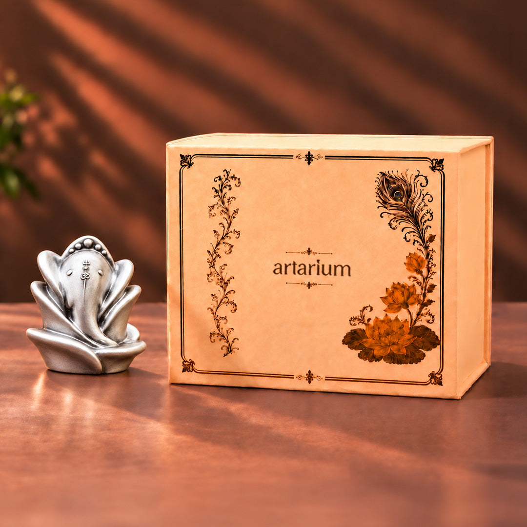 Rose Ganesha Idol With Premium Packaging 