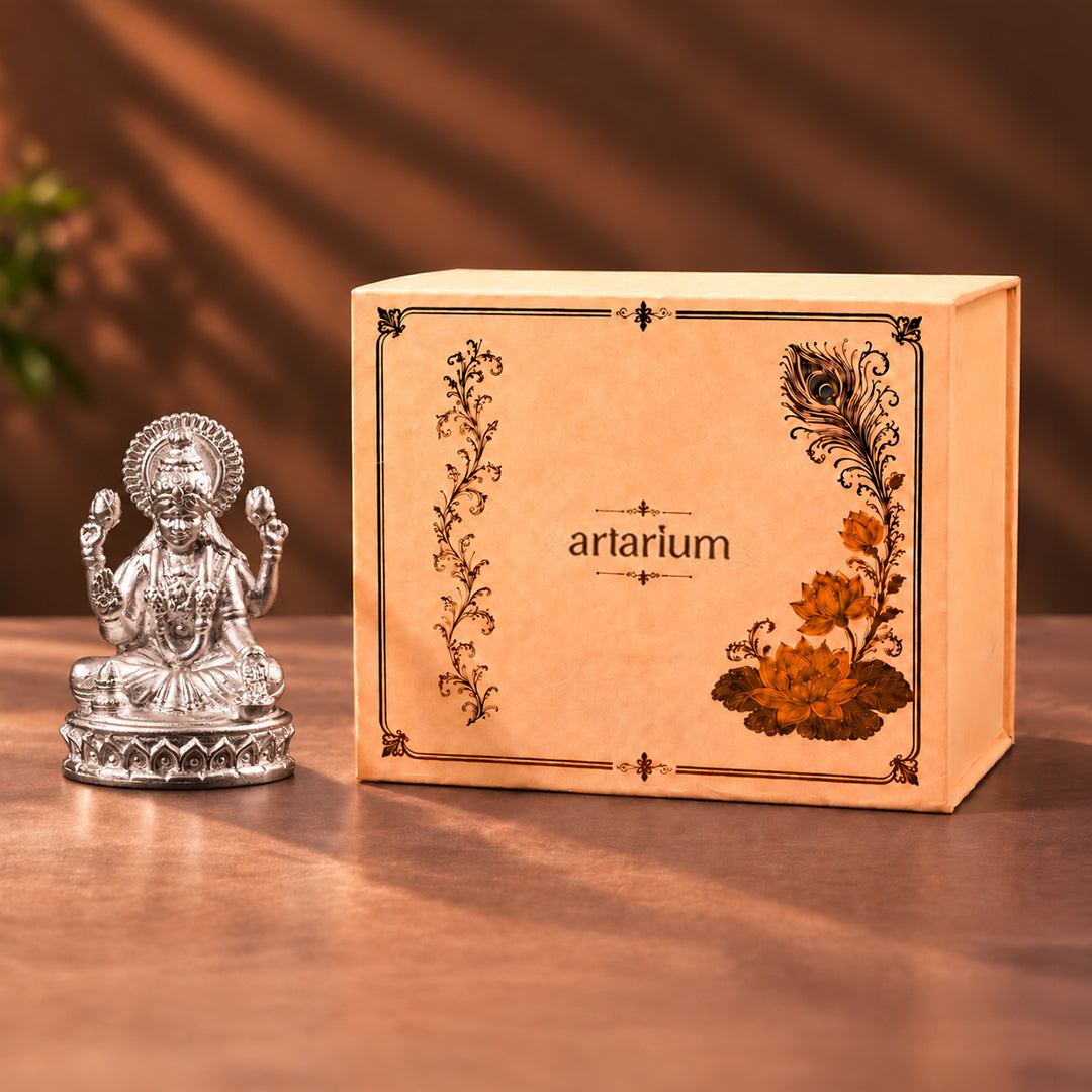 Shri Laxmi Pure Silver Idol (Hollow) 