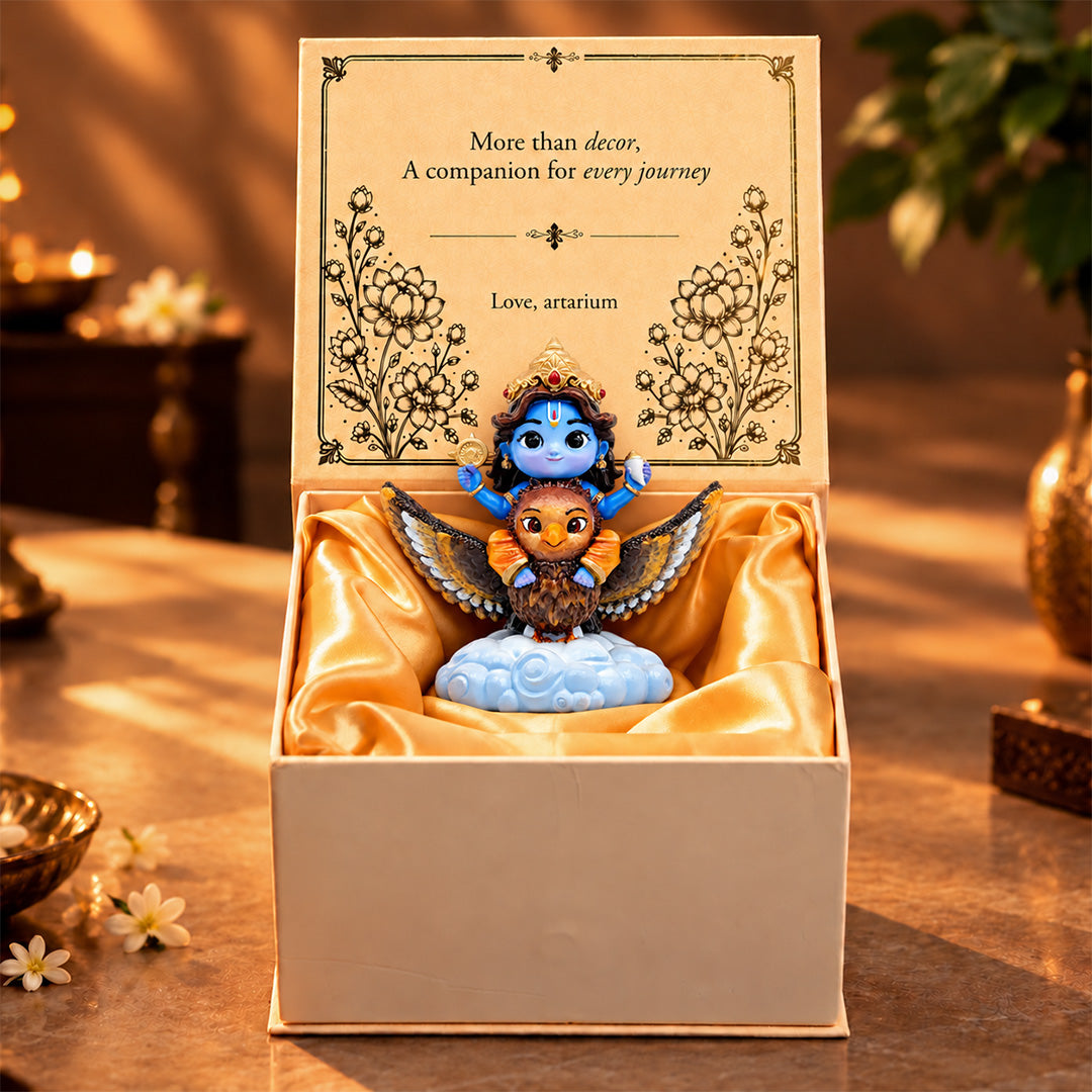 Bal Vishnu Garuda idol with premium packaging 
