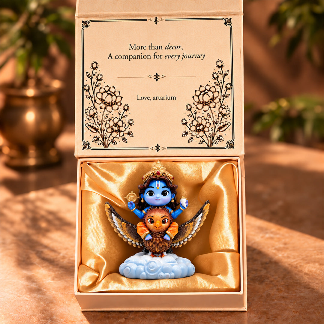 Bal Vishnu Garuda idol with premium packaging 