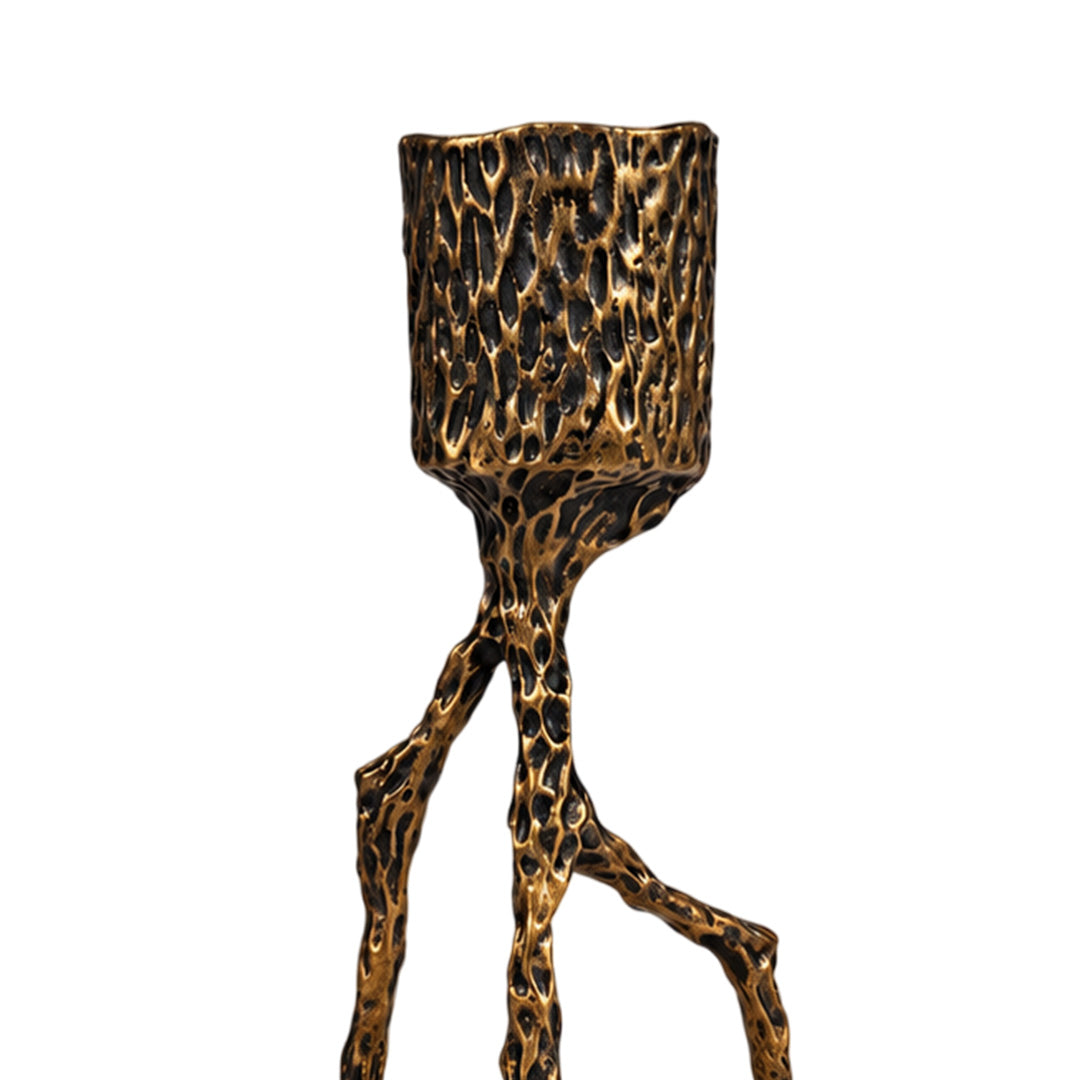 Aluminium Alloy Antique Twig Candle Holder 