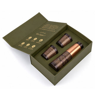 Dual Finish Copper Bottle with cups with premium packaging
