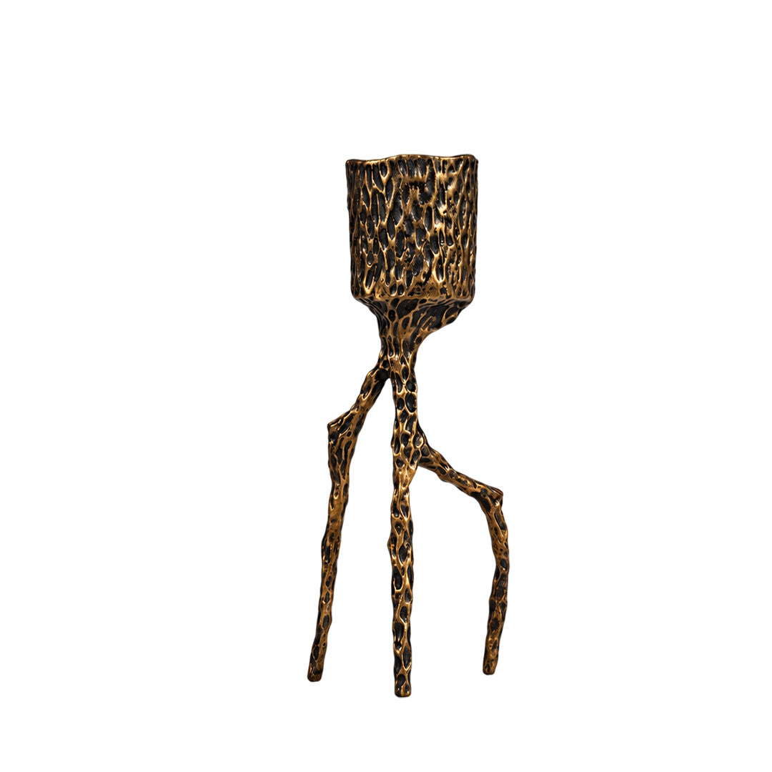 Aluminium Alloy Antique Twig Candle Holder 