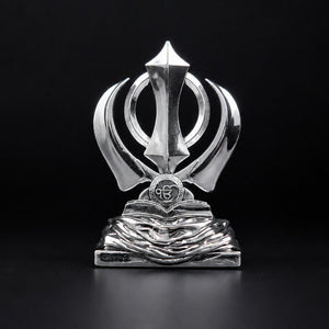 Khanda Sahib Silver Plated Idol 