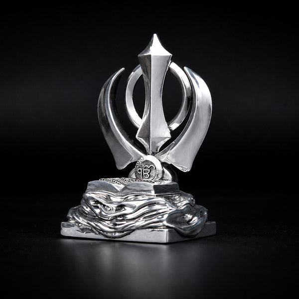 Khanda Sahib Silver Plated Idol 