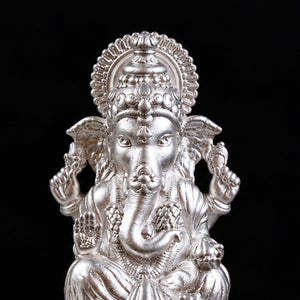 Dhansiddhi Samriddhi Pure Silver Idol Set (Hollow) with Premium Packaging 