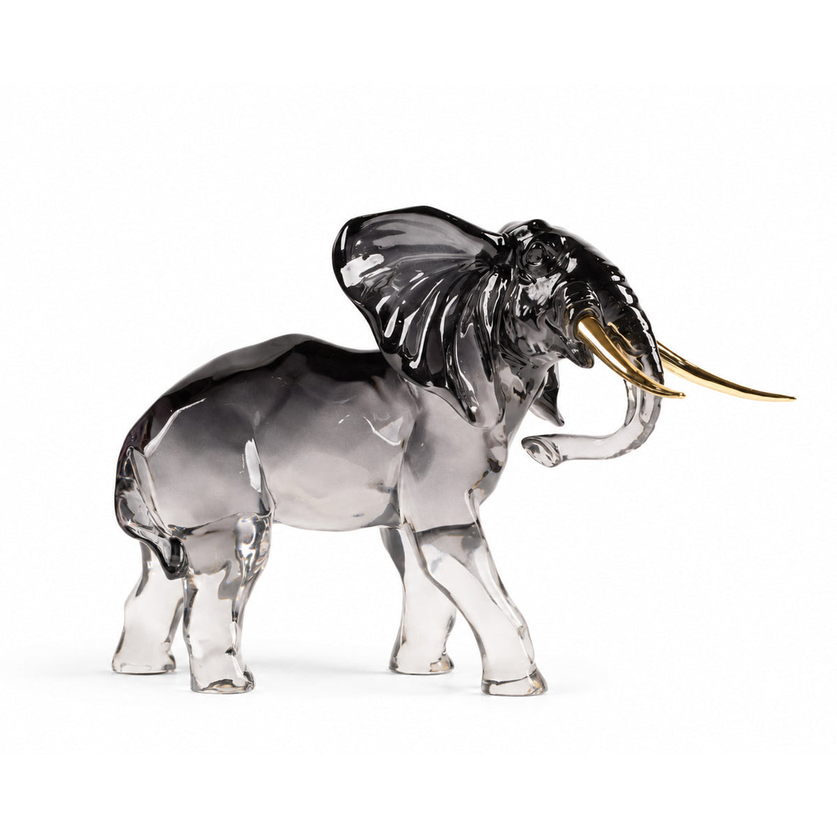 Zinc Alloy African Bush Elephant Sculpture 