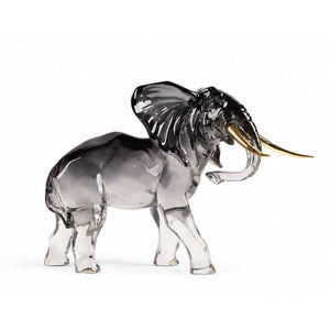 Zinc Alloy African Bush Elephant Sculpture 