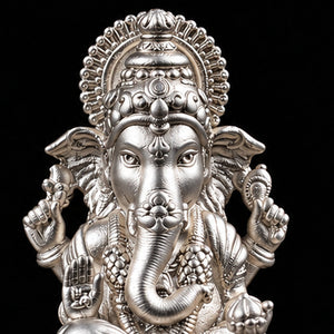 Shubh Lakshmi Ganesh Pure Silver Idol Set (Hollow) with Premium Packaging 