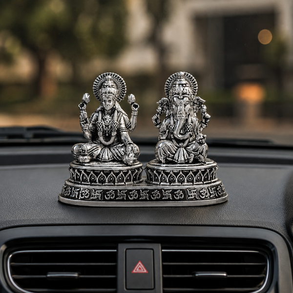 Dhan Siddhi Laxmi Ganesh Silver Plated 