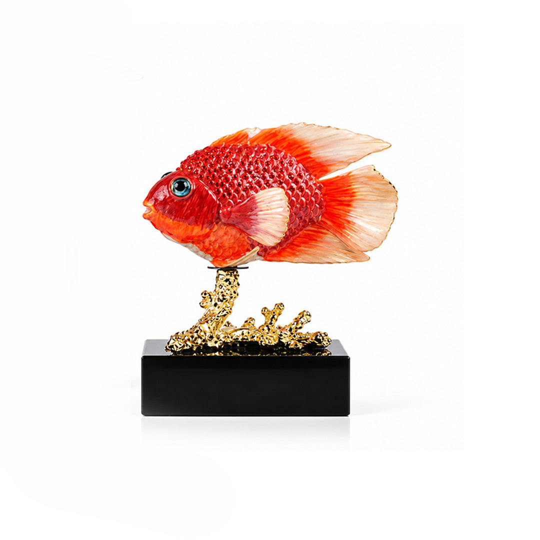 Saffron Crystal & Alloy Goldfish 