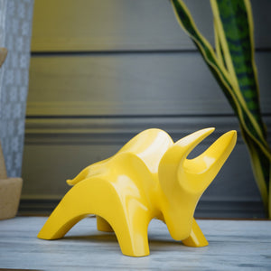 Stylized Charging Bull Figurine