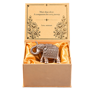 Antique Royal Elephant Silver-Plated Statue with premium packaging 