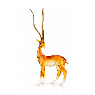 African Gazelle with Golden Antlers Sculpture 