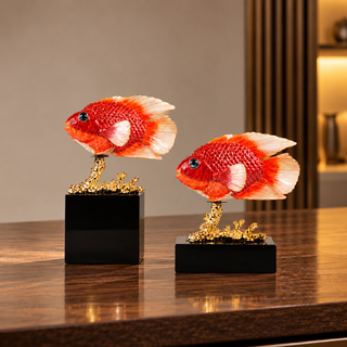 Saffron Crystal & Alloy Goldfish 