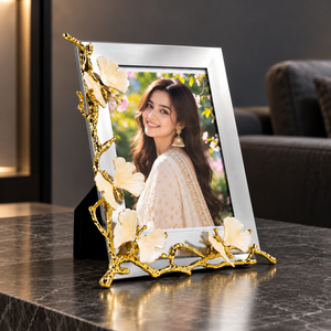 Gold Alloy Ginkgo Leaf Photo Frame 