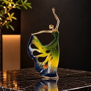Handcrafted Brass Dancing Girl Sculpture 