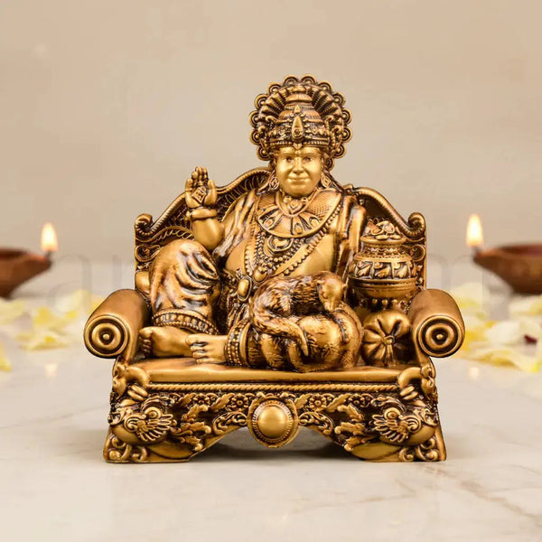 Lord Kuber Statue & Vidya Saraswati Set