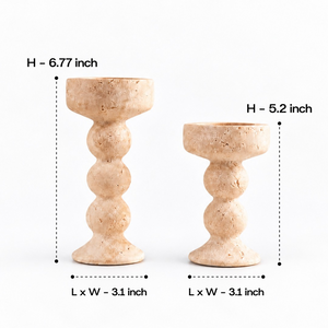 Ivory Marble Totem Duo 