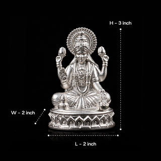 Shri Laxmi Pure Silver Idol (Hollow) 