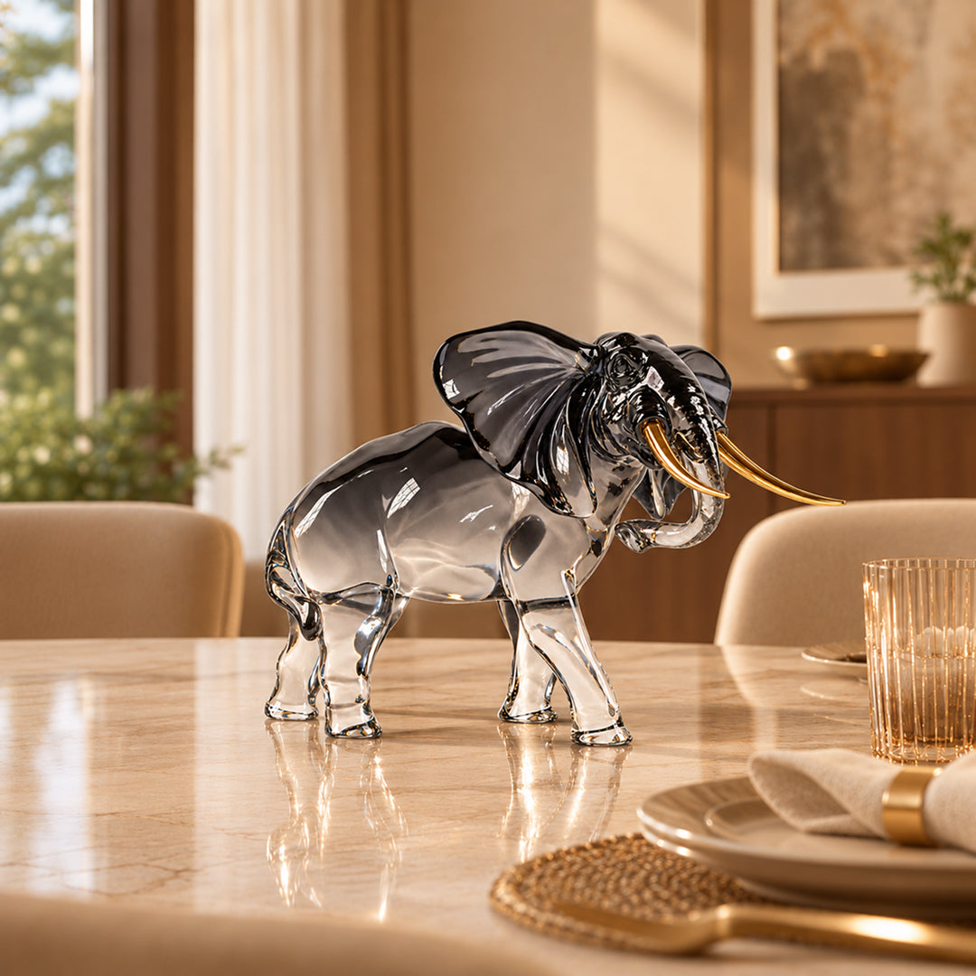 Zinc Alloy African Bush Elephant Sculpture 