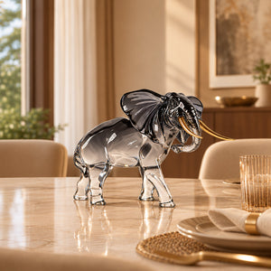 Zinc Alloy African Bush Elephant Sculpture 