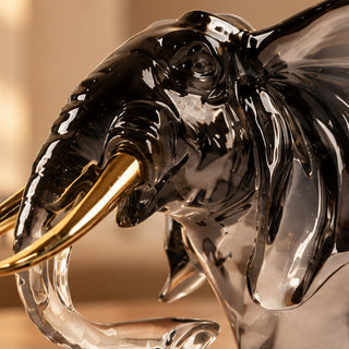 Zinc Alloy African Bush Elephant Sculpture 