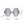 Halos of Grey - Glass Art Deco Vase Set of 2